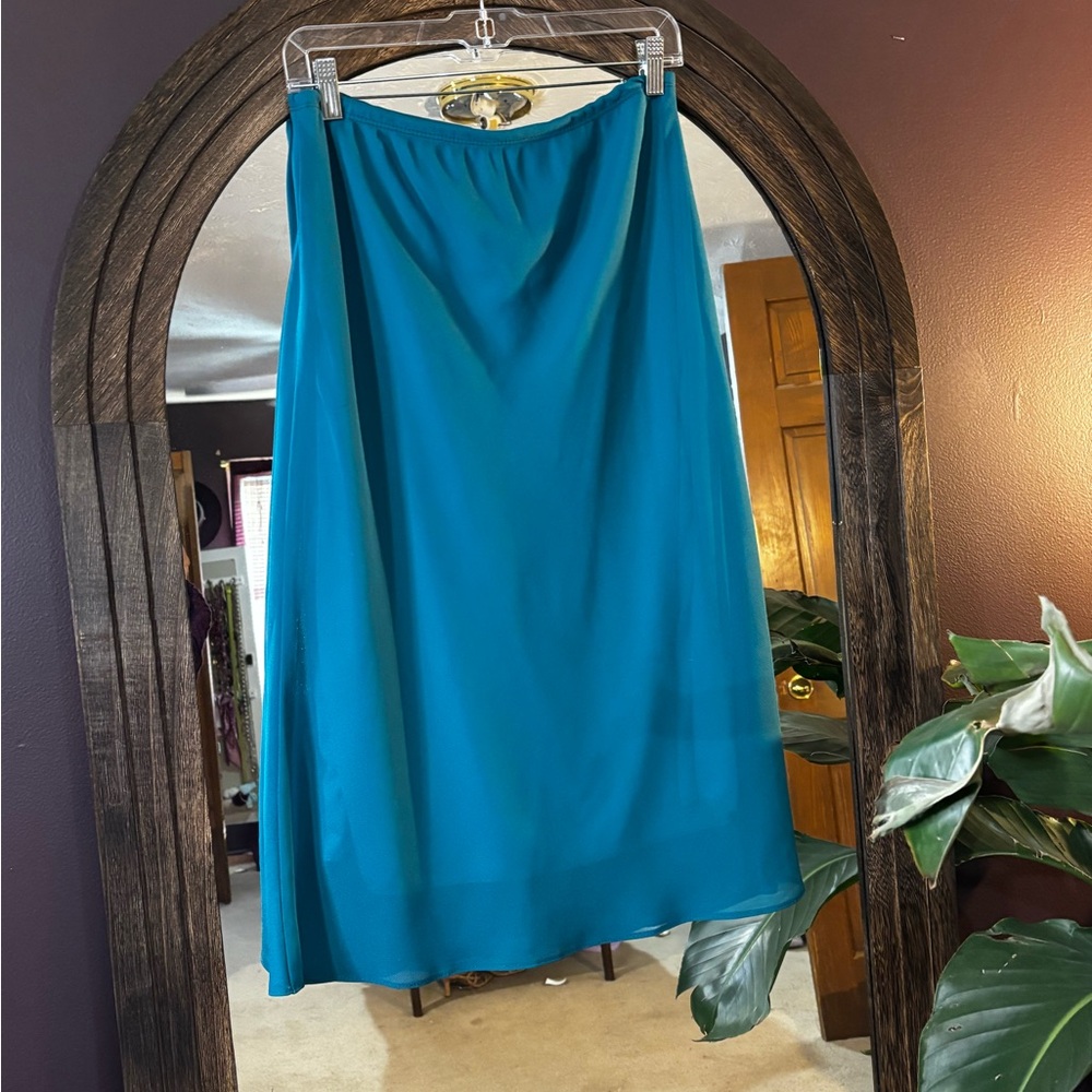Vintage Ninalee Teal Skirt - Size XL - Made in USA